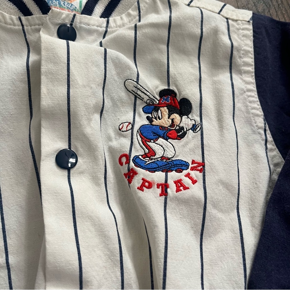 Vintage Toddler Walt Disney Mickey Baseball Jacket Size 18 Months - Picture 2 of 5